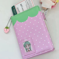 Thumbnail for Cute Strawberry Panda Passport Holder Cover - ArtGalleryZen