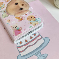 Thumbnail for Cute Sylvanian Families Leather Flip iPhone Case With Charm - ArtGalleryZen