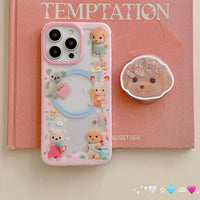 Thumbnail for Cute Sylvanian Families Puppy Shaker Magnetic Stand iPhone Case - ArtGalleryZen