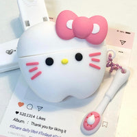 Thumbnail for Cute Teeth Hello Kitty AirPods Earphone Case With Charm - ArtGalleryZen