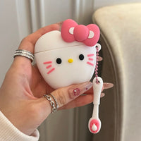 Thumbnail for Cute Teeth Hello Kitty AirPods Earphone Case With Charm - ArtGalleryZen