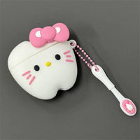 Thumbnail for Cute Teeth Hello Kitty AirPods Earphone Case With Charm - ArtGalleryZen