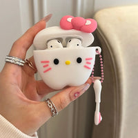 Thumbnail for Cute Teeth Hello Kitty AirPods Earphone Case With Charm - ArtGalleryZen