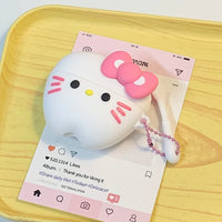 Thumbnail for Cute Teeth Hello Kitty AirPods Earphone Case With Charm - ArtGalleryZen