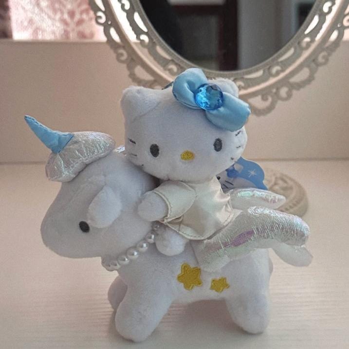 Cute Unicorn Hello Kitty Plush Keychain Doll - ArtGalleryZen