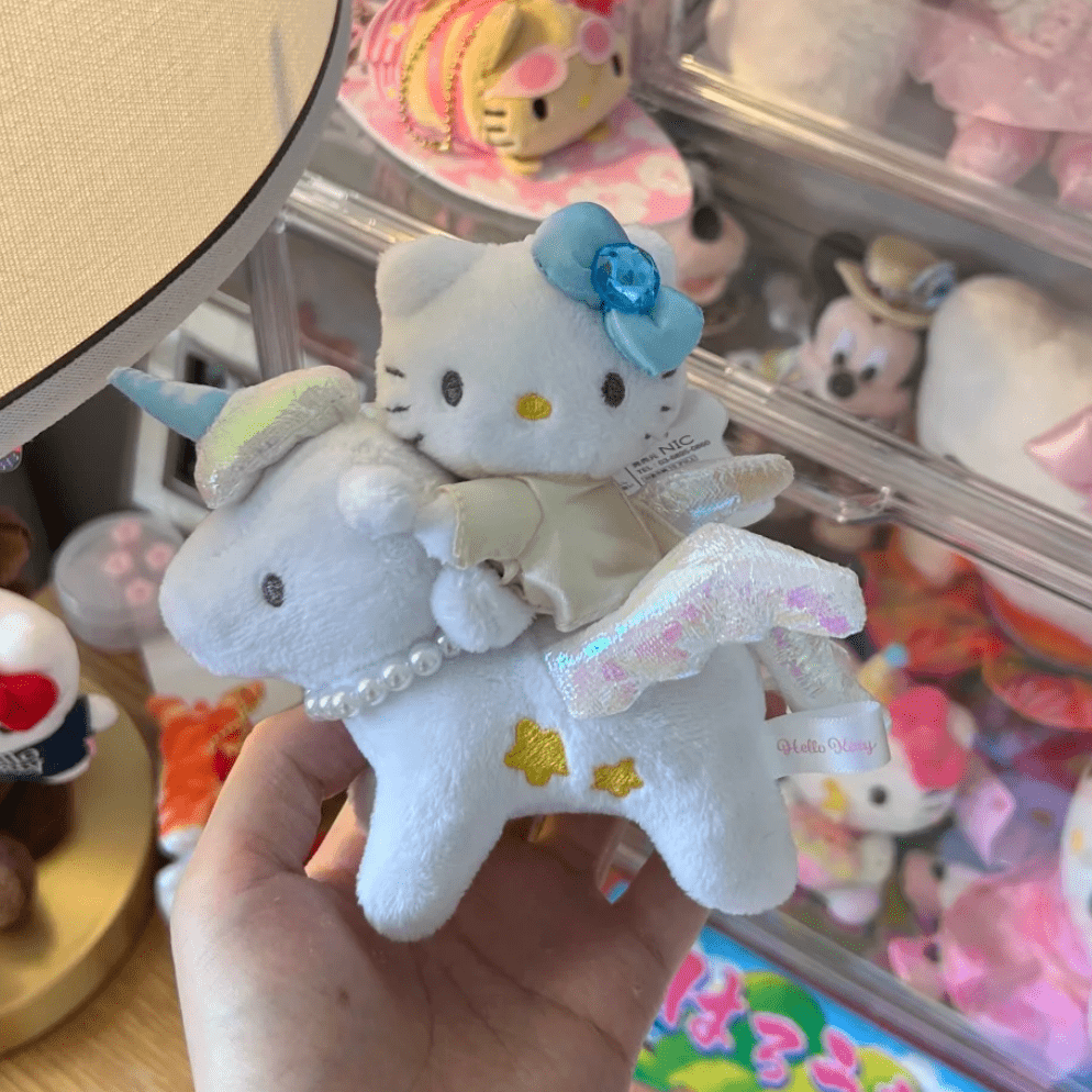 Cute Unicorn Hello Kitty Plush Keychain Doll - ArtGalleryZen