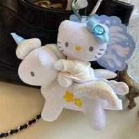 Thumbnail for Cute Unicorn Hello Kitty Plush Keychain Doll - ArtGalleryZen
