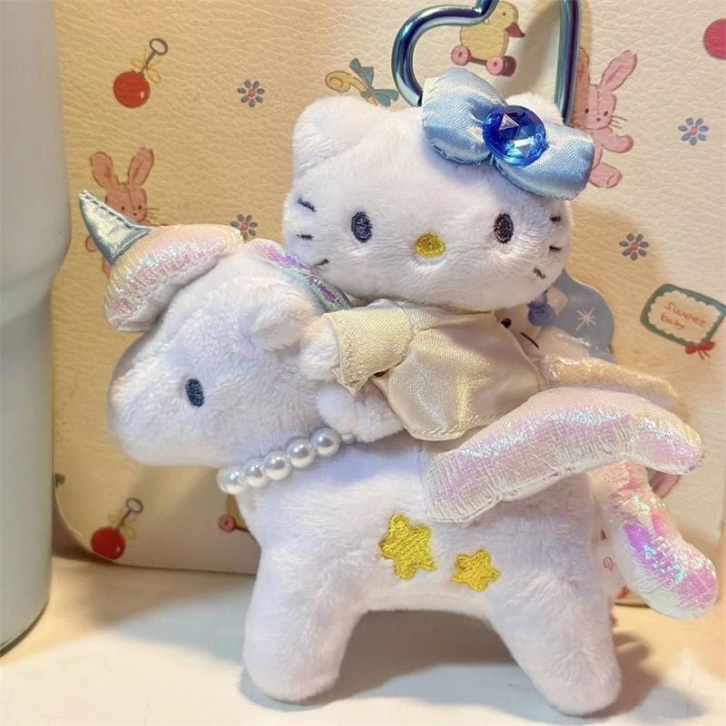 Cute Unicorn Hello Kitty Plush Keychain Doll - ArtGalleryZen