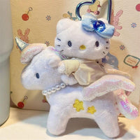 Thumbnail for Cute Unicorn Hello Kitty Plush Keychain Doll - ArtGalleryZen