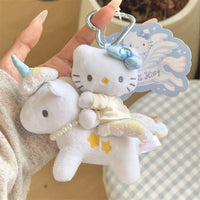 Thumbnail for Cute Unicorn Hello Kitty Plush Keychain Doll - ArtGalleryZen