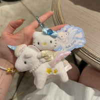 Thumbnail for Cute Unicorn Hello Kitty Plush Keychain Doll - ArtGalleryZen