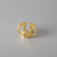 Thumbnail for Cyberpunk 2Pcs Geometric Pattern Stackable Non Piercing Lip Cuff Set - ArtGalleryZen