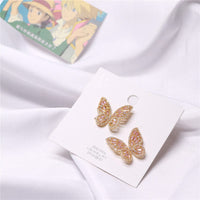 Thumbnail for CZ Inlaid Hollowed-out Butterfly S925 Earposts Stud Earrings - ArtGalleryZen