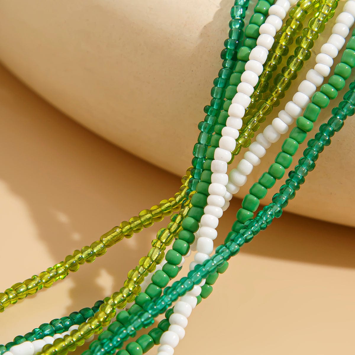 Dainty Boho 8 Pieces Crystal Seed Beaded Belly Chain Set - ArtGalleryZen