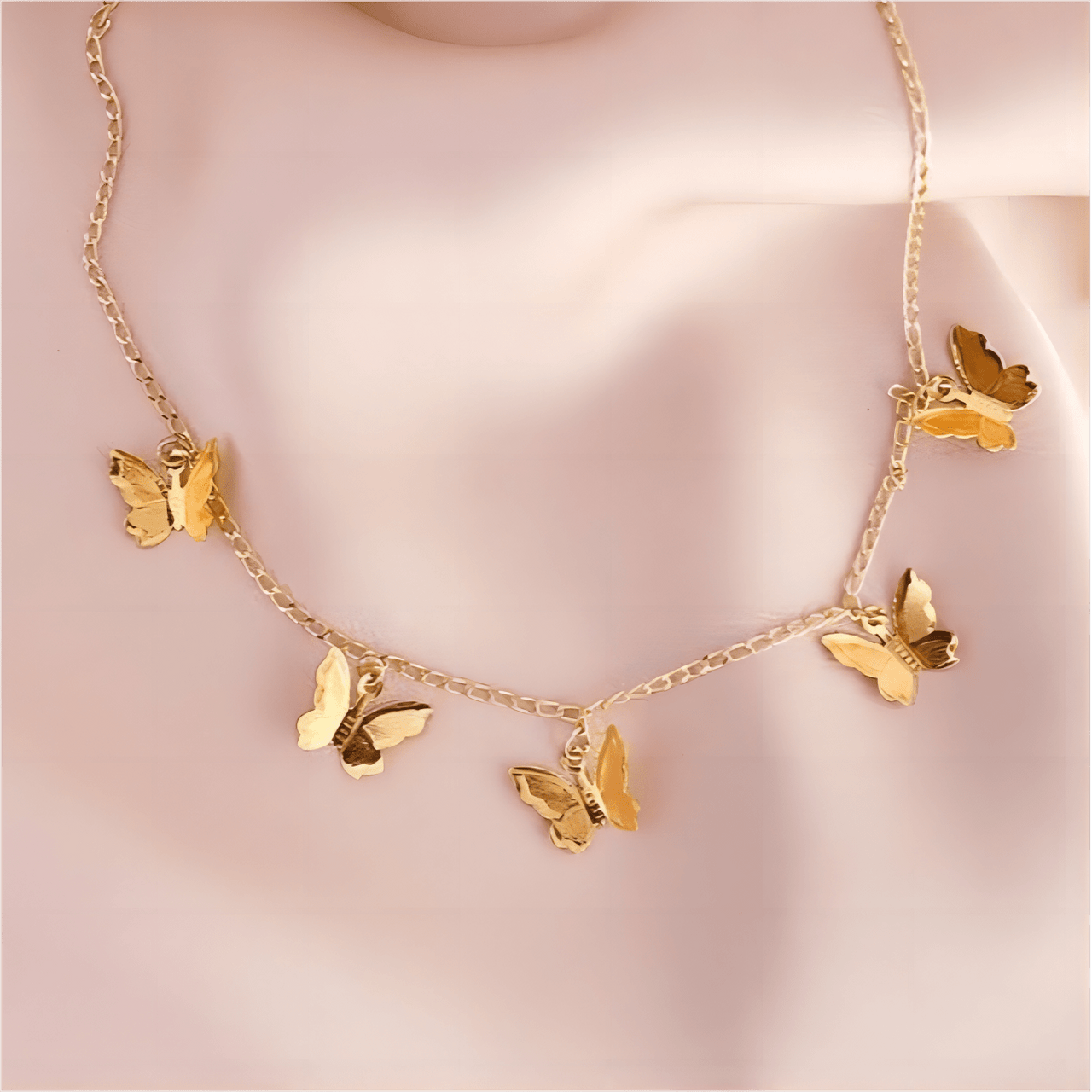 Dainty Butterfly Choker Necklace - ArtGalleryZen