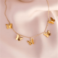 Thumbnail for Dainty Butterfly Choker Necklace - ArtGalleryZen
