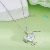 Thumbnail for Dainty Crystal Heart Pendant Necklace - ArtGalleryZen