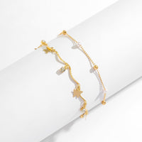 Thumbnail for Dainty Crystal Pearl Charm Butterfly Tassel Stackable Anklet Set - ArtGalleryZen