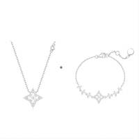 Thumbnail for Dainty Crystal Sparkle Necklace Bracelet Set - ArtGalleryZen