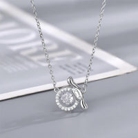 Thumbnail for Dainty CZ Inlaid Crystal Rolling Heart Cinnamoroll Necklace - ArtGalleryZen