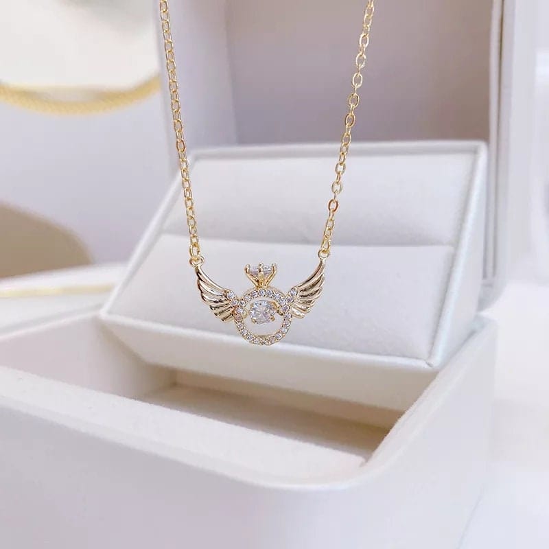 Buy SALTY Fashion Angel Wings Necklace for Women & Girls | Necklace Pendant  Chain | Stylish & Minimal | Birthday Gift | Aesthetic Jewellery |  Accessories for Everyday Wear | Gold at Amazon.in