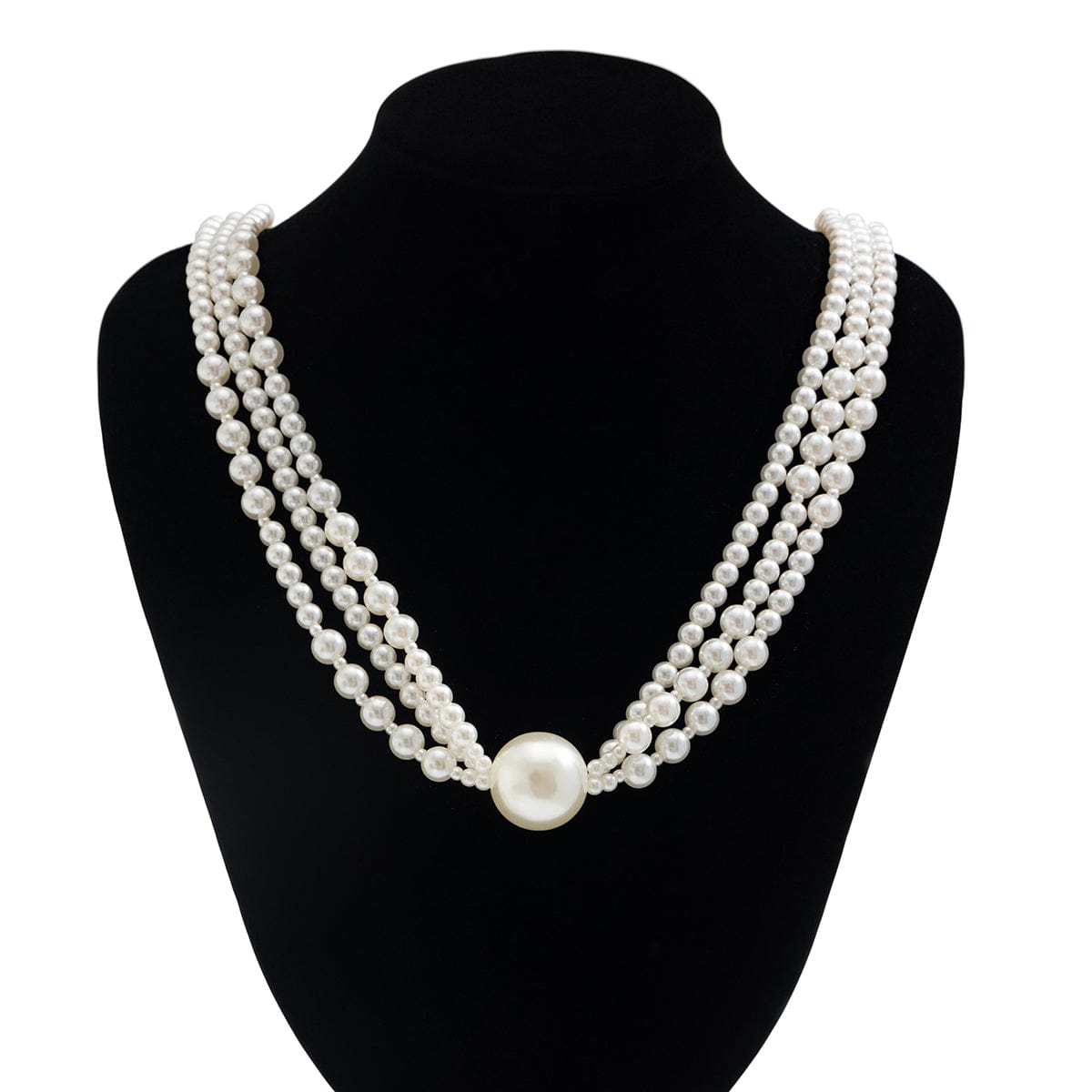 Dainty Layered Pearl Chain Necklace - ArtGalleryZen
