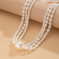 Thumbnail for Dainty Layered Pearl Chain Necklace - ArtGalleryZen