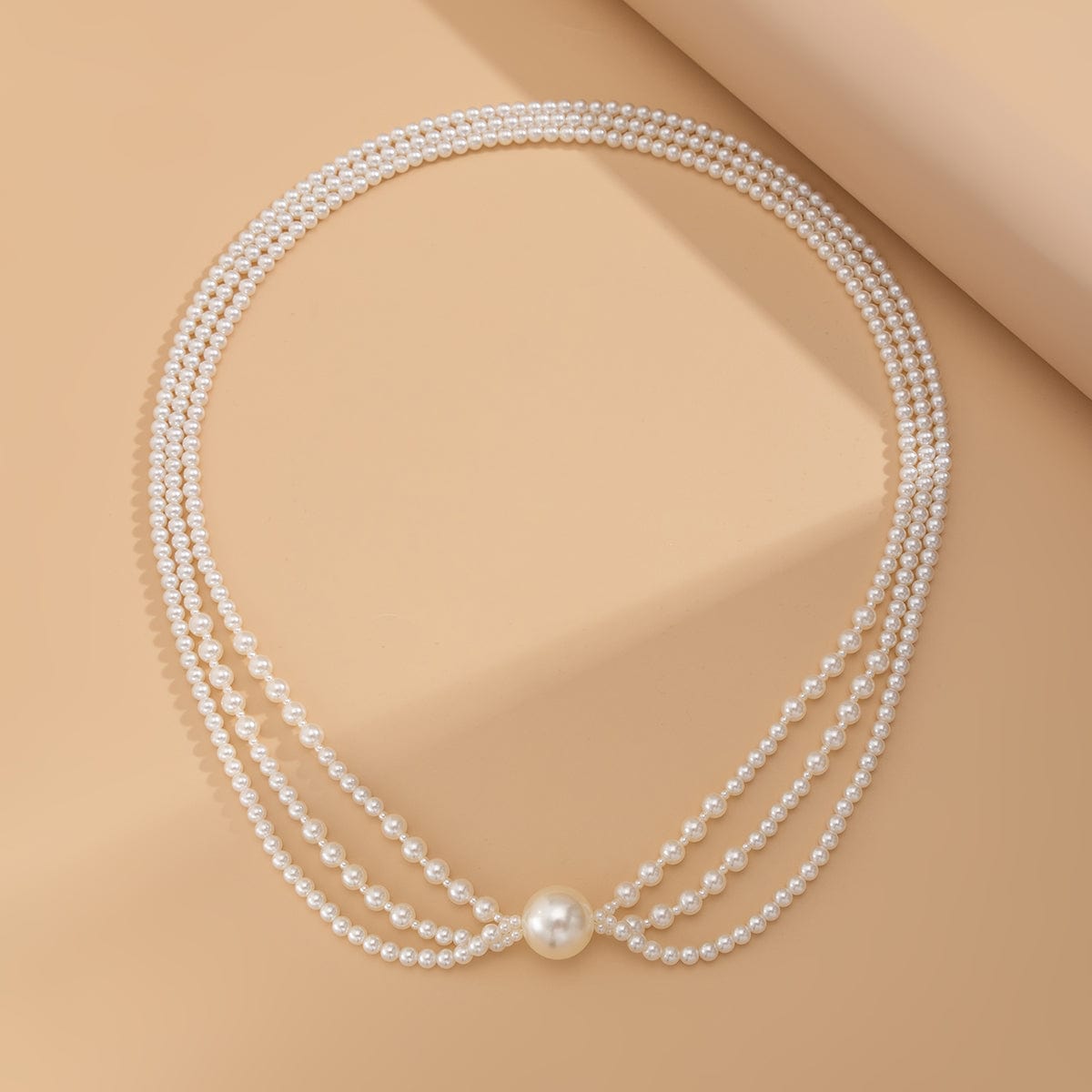 Dainty Layered Pearl Chain Necklace - ArtGalleryZen