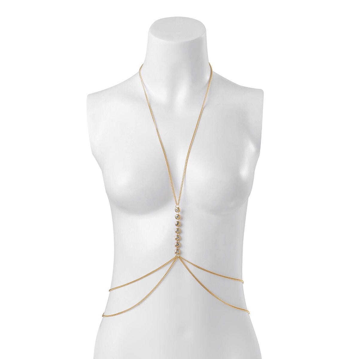 Dainty Layering Crystal Charm Bikini Body Chain - ArtGalleryZen