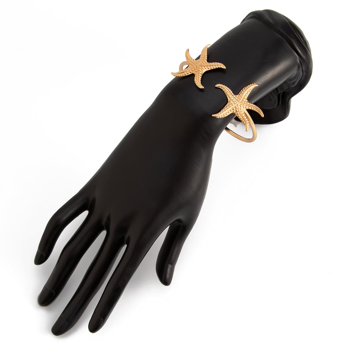 Dainty Starfish Open Bangle Bracelet - ArtGalleryZen