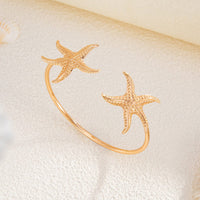 Thumbnail for Dainty Starfish Open Bangle Bracelet - ArtGalleryZen