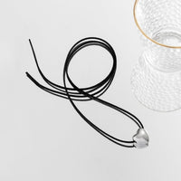 Thumbnail for Dainty Velvet Cord String Heart Necklace - ArtGalleryZen