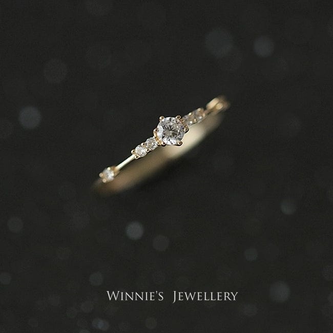 Dainty Zirconia Diamond Ring - ArtGalleryZen