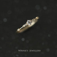 Thumbnail for Dainty Zirconia Diamond Ring - ArtGalleryZen
