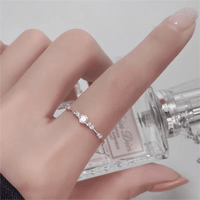 Thumbnail for Dainty Zirconia Diamond Ring - ArtGalleryZen