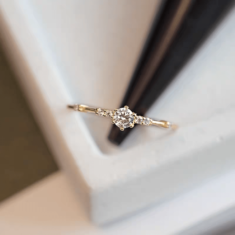 Dainty Zirconia Diamond Ring - ArtGalleryZen