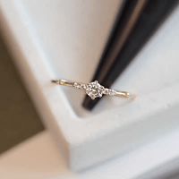 Thumbnail for Dainty Zirconia Diamond Ring - ArtGalleryZen
