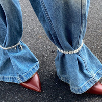 Thumbnail for Elegant 2pcs Cross Charm Pearl Chain Anklet Set - ArtGalleryZen