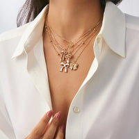 Thumbnail for Elegant 5pcs Enamel Bowknot Charm Necklace Set - ArtGalleryZen