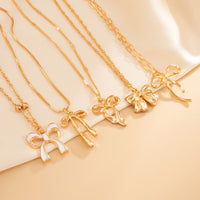 Thumbnail for Elegant 5pcs Enamel Bowknot Charm Necklace Set - ArtGalleryZen
