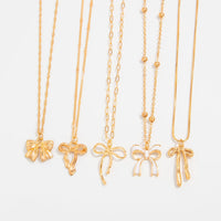 Thumbnail for Elegant 5pcs Enamel Bowknot Charm Necklace Set - ArtGalleryZen