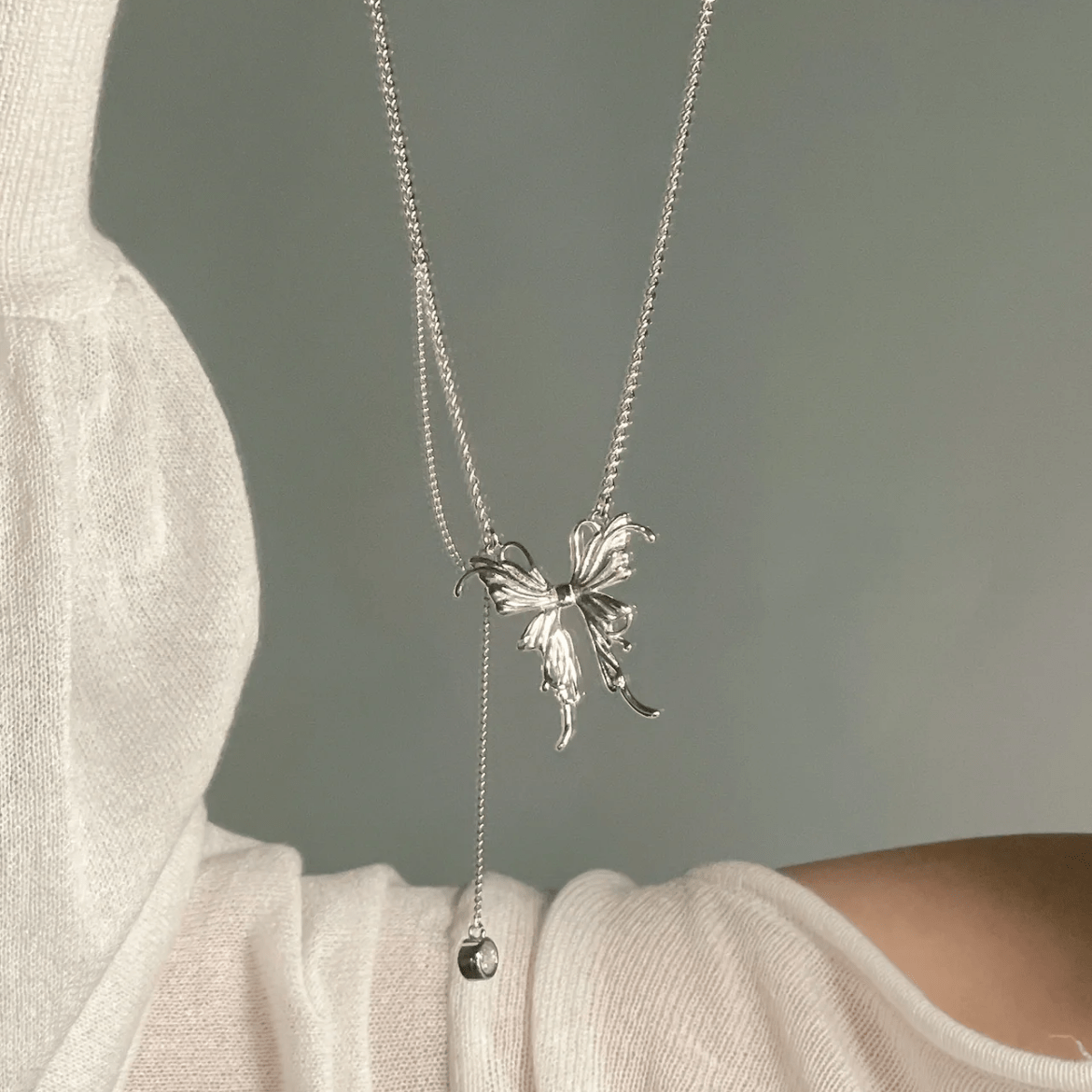 Butterfly Rhinestone Chain Necklace Butterfly Rhinestone Necklace 2025