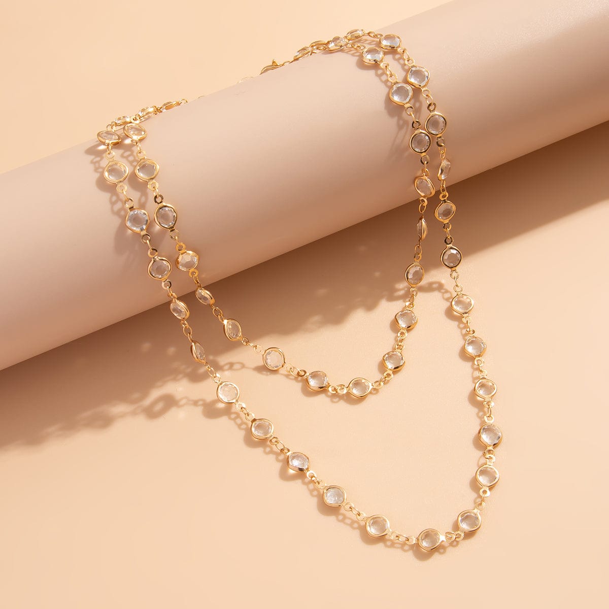 Elegant Crystal Long Chain Y Necklace - ArtGalleryZen