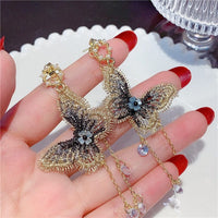 Thumbnail for Elegant Embroidery Butterfly Tassel Earrings - ArtGalleryZen