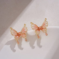 Thumbnail for Elegant Enamel Gradient Butterfly Earrings - ArtGalleryZen