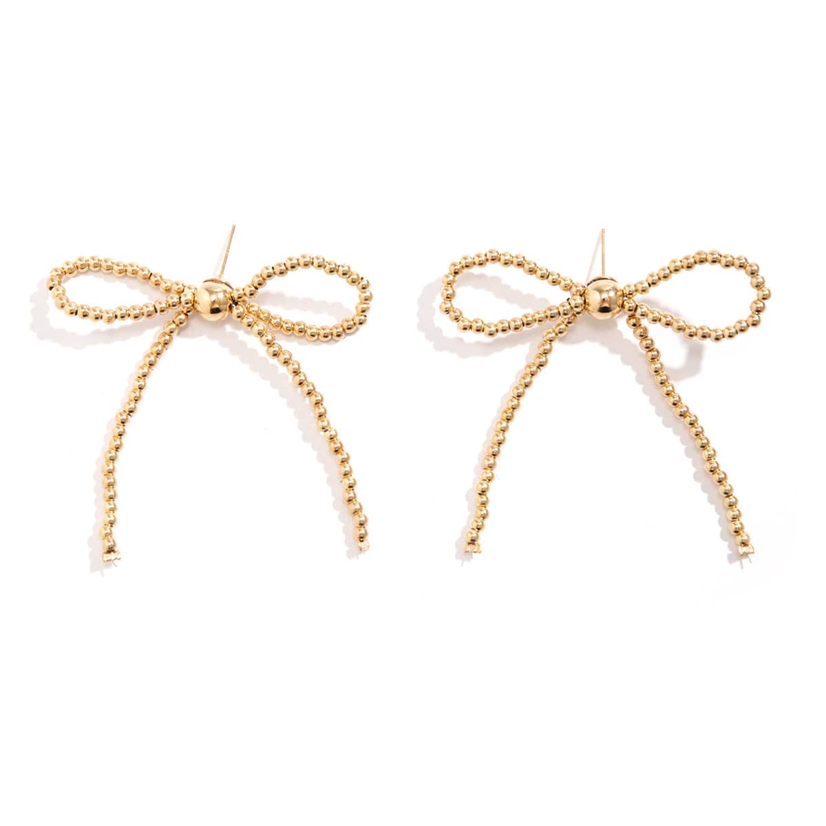 Elegant Gold Silver Plated Bowknot Earrings - ArtGalleryZen