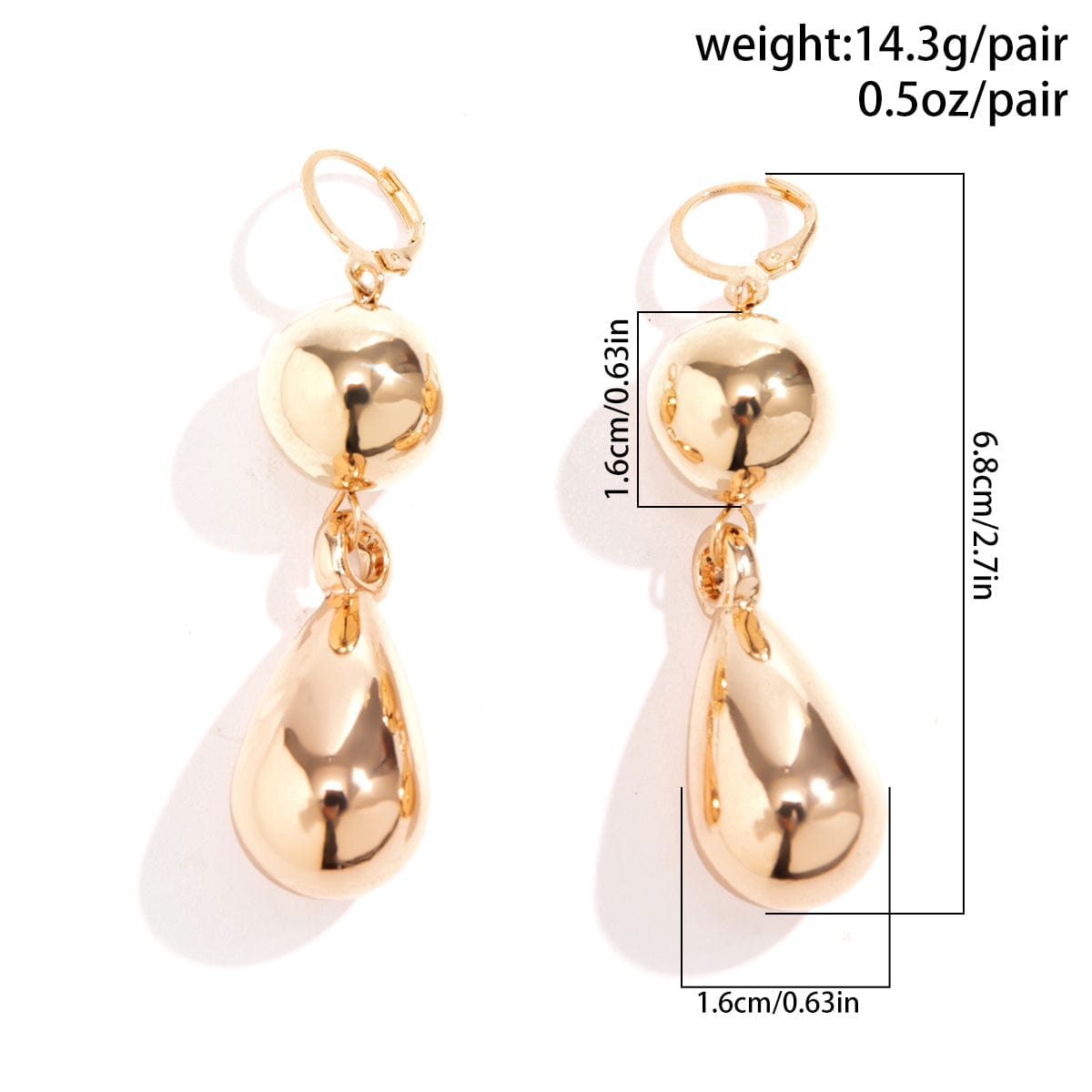 Elegant Gold Silver Plated Dangling Waterdrop Earrings - ArtGalleryZen