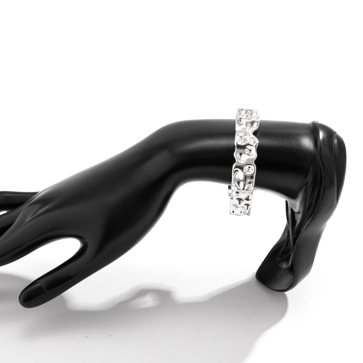 Elegant Irregular Pleated Open Cuff Bracelet - ArtGalleryZen