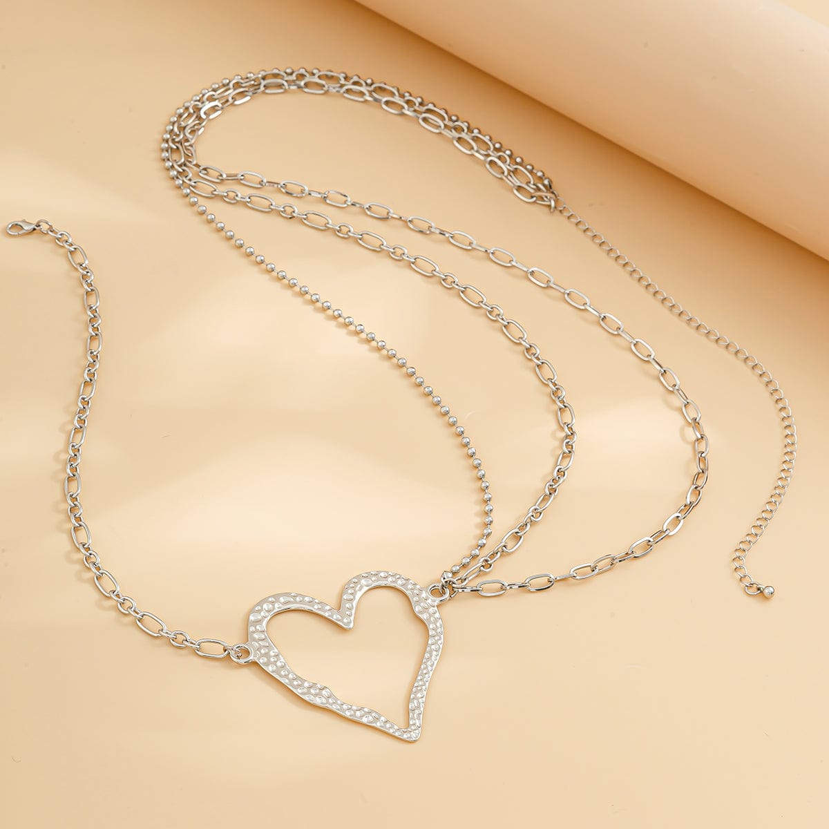 Elegant Layered Hollow Heart Charm Waist Chain - ArtGalleryZen