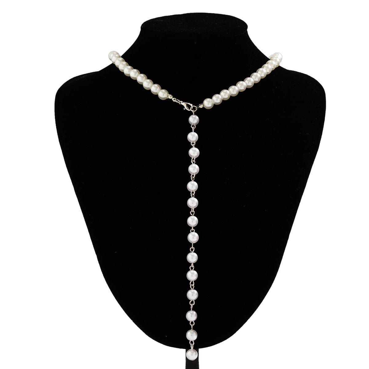 Elegant Pearl Chain Y Necklace - ArtGalleryZen